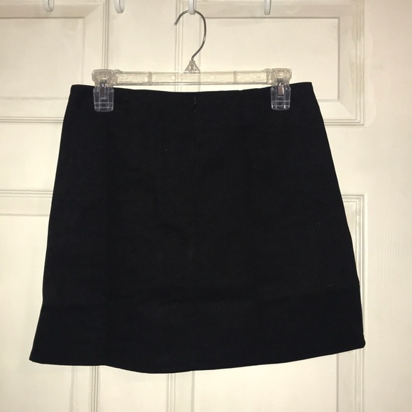 Black Suede Lace up Skirt - Picture 2 of 4